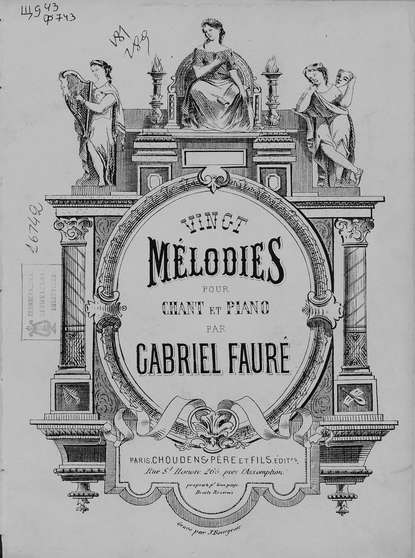 Vingt melodies pour chant et piano par Gabriel Faure - ноты