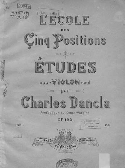 Etudes pour Violon seul par Charles Dancla - ноты