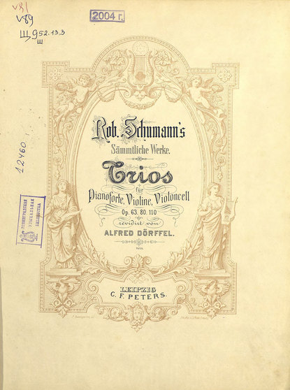 Trios fur Pianoforte, Violine und Violoncell - ноты