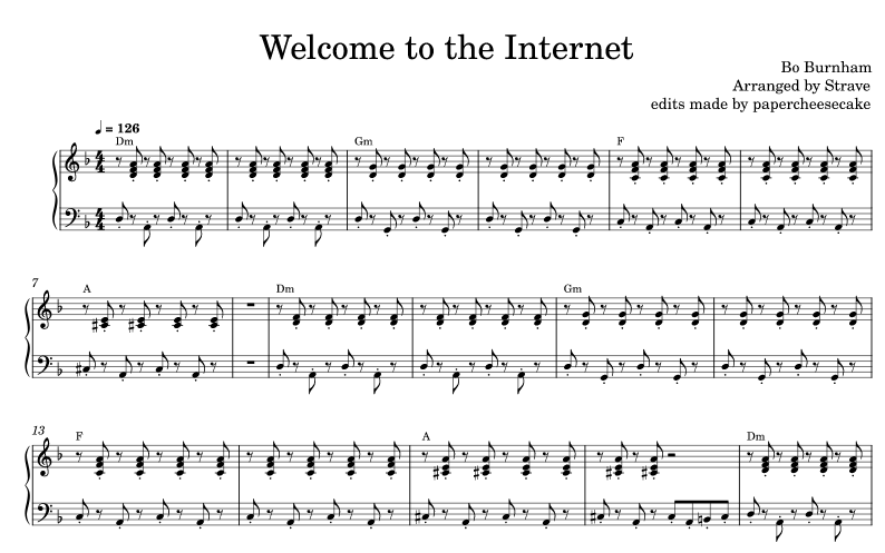 Welcome to the Internet - Bo Burnham - скачать ноты