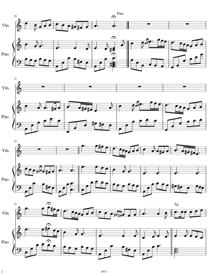Greensleeves - ноты для скрипки и фортепиано - страница 2