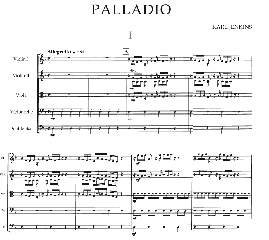 скачать ноты палладио для струнного оркестра