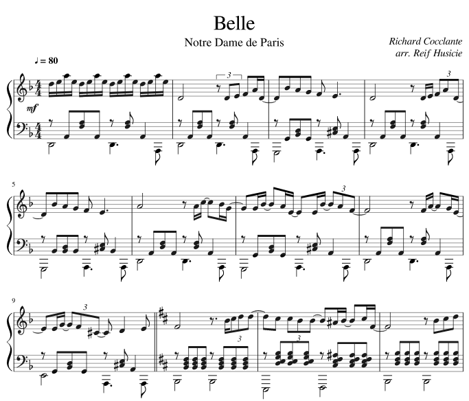 Bell ноты для фортепиано